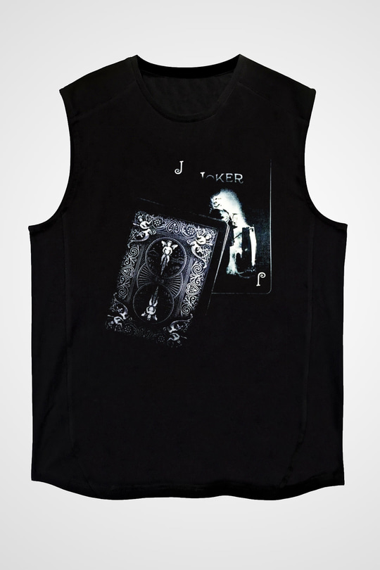 Poker Siyah Unisex Kolsuz Tişört