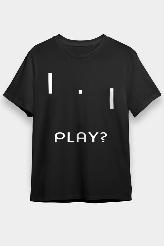 Pong Siyah Unisex Tişört