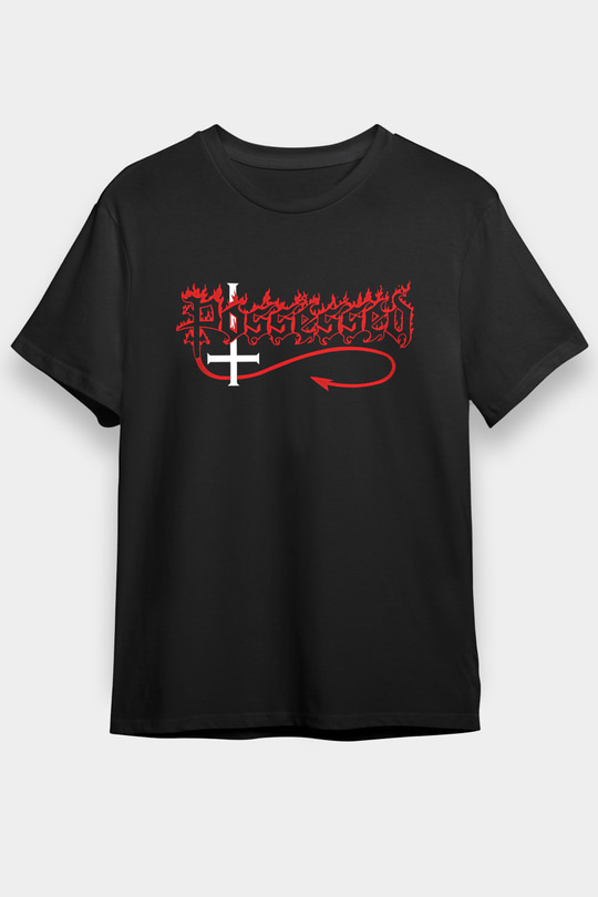 Possessed Baskılı Unisex Siyah Tişört - Tshirt