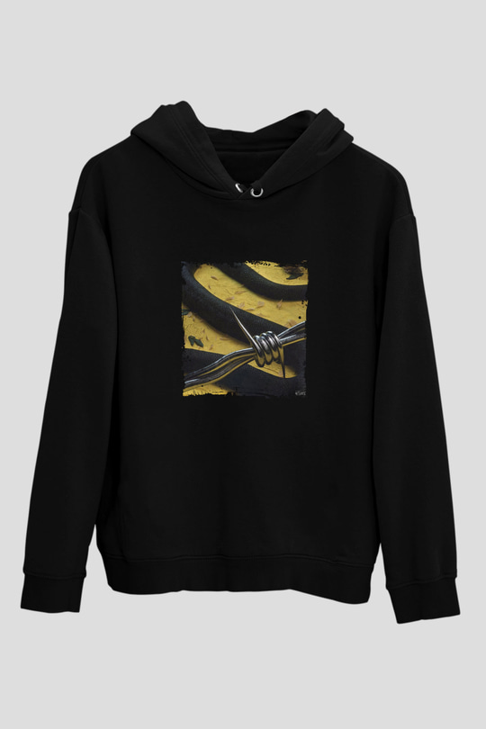 Post Malone Baskılı Unisex Siyah Hoodie