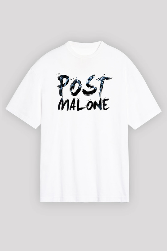 Post Malone Beyaz Unisex Oversize Tişört T-Shirt