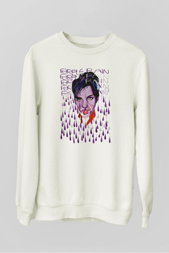 Prince Beyaz Unisex Sweatshirt