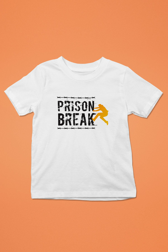 Prison Break Baskılı Beyaz Unisex Çocuk Tişört