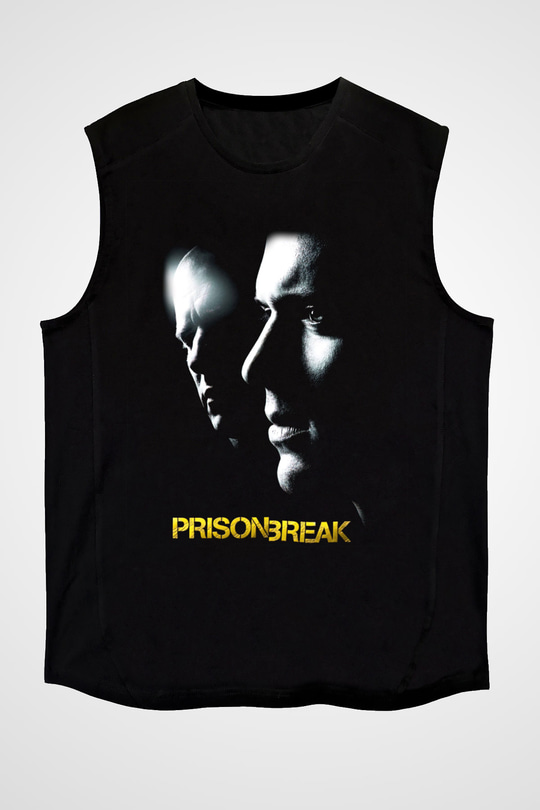 Prison Break Siyah Unisex Kolsuz Tişört
