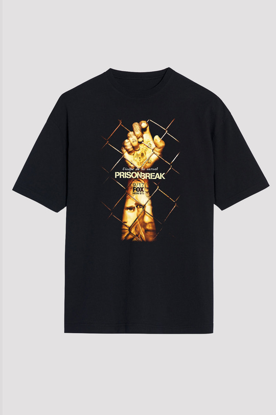 Prison Break Siyah Unisex Oversize Tişört T-Shirt