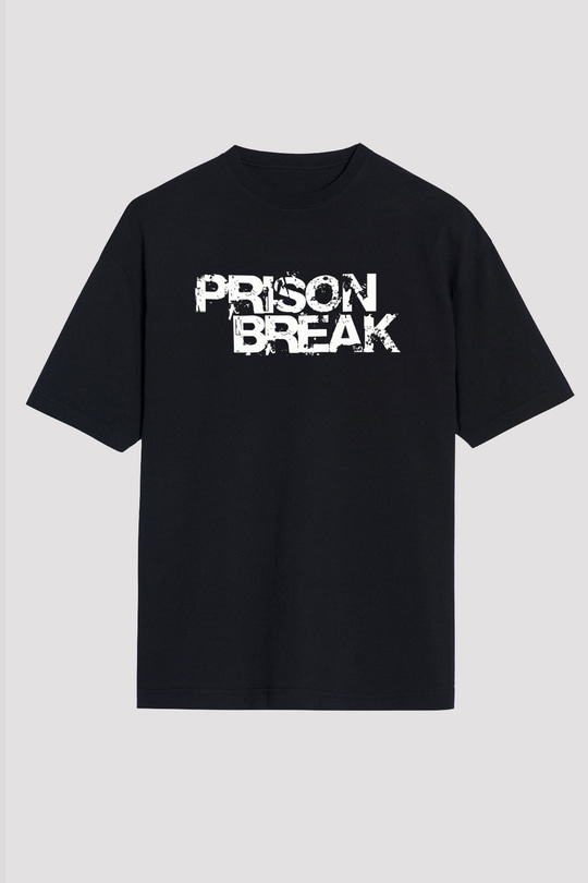Prison Break Siyah Unisex Oversize Tişört T-Shirt