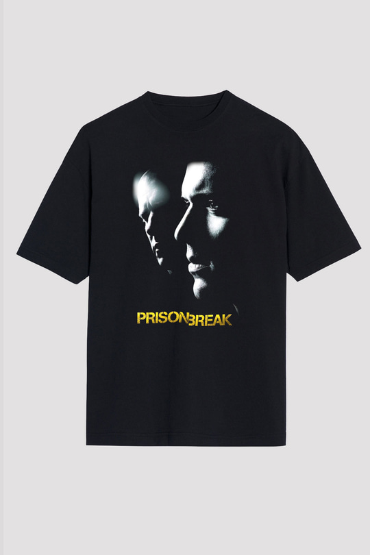 Prison Break Siyah Unisex Oversize Tişört T-Shirt