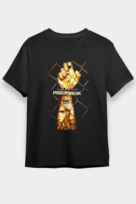 Prison Break Siyah Unisex Tişört T-Shirt