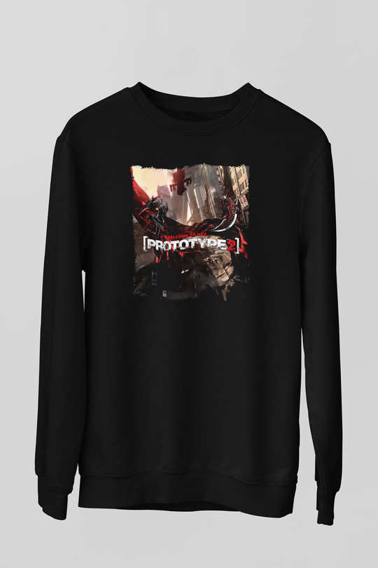 Prototype Siyah Unisex Sweatshirt