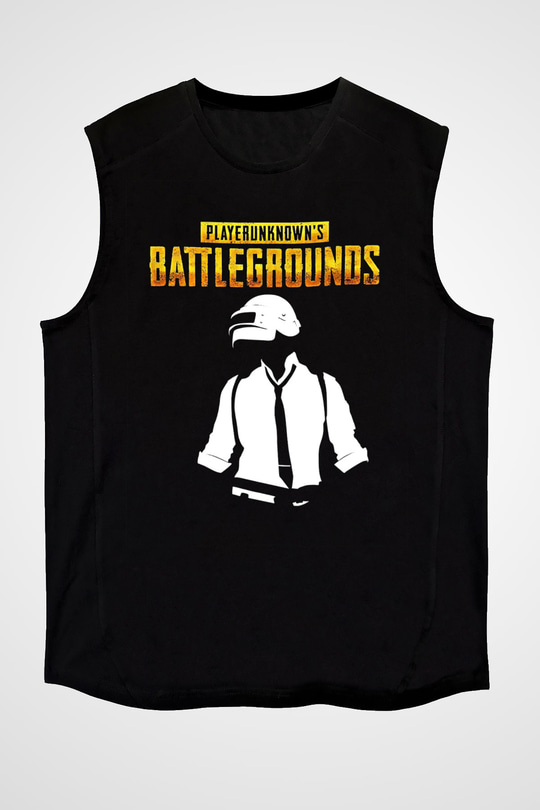PUBG Siyah Unisex Kolsuz Tişört