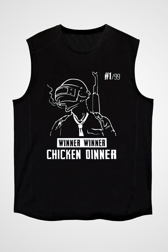 PUBG Siyah Unisex Kolsuz Tişört