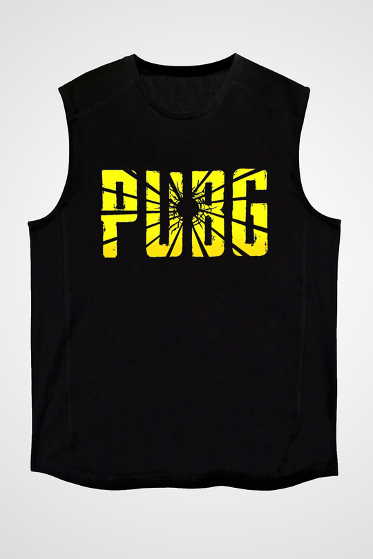 PUBG Siyah Unisex Kolsuz Tişört