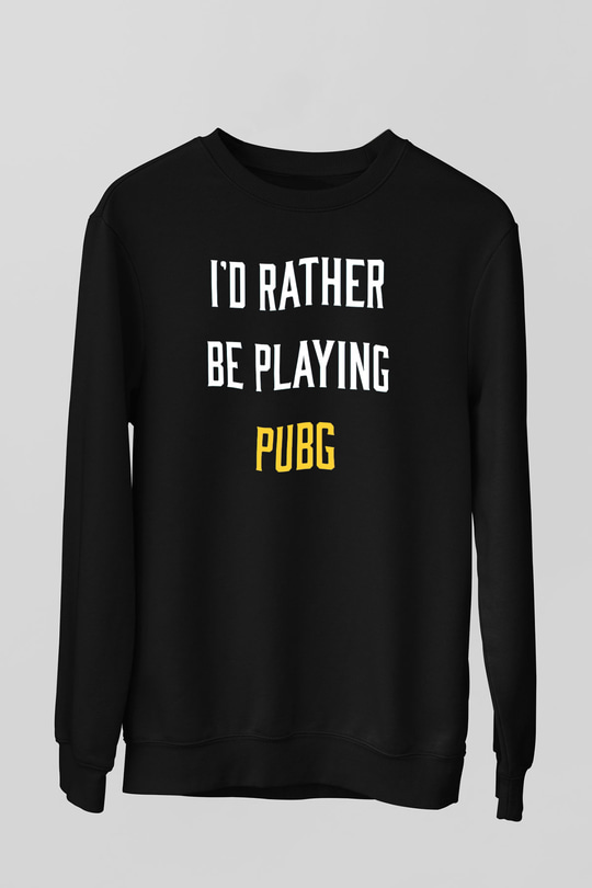 PUBG Siyah Unisex Sweatshirt