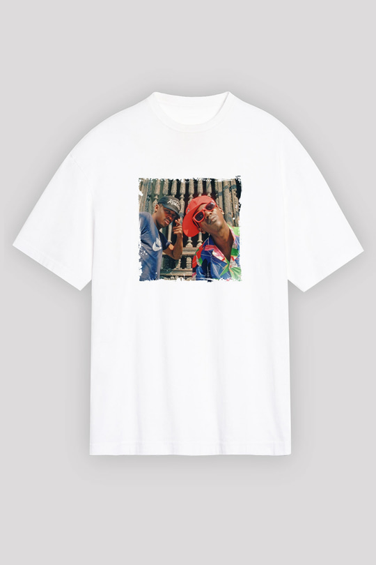 Public Enemy Baskılı Unisex Beyaz Tişört