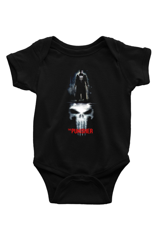 Punisher Siyah Bebek Body - Zıbın