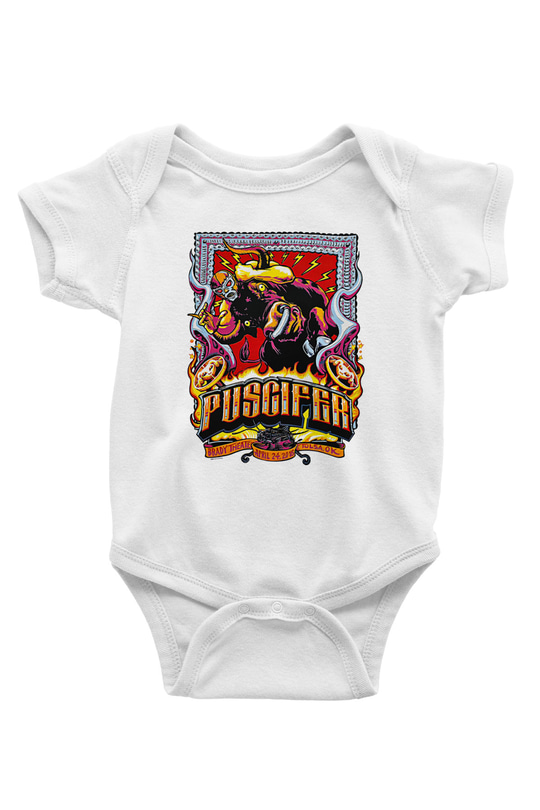 Puscifer Baskılı Beyaz Unisex Bebek Body - Zıbın