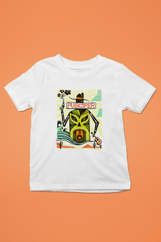 Puscifer Baskılı Beyaz Unisex Beyaz Çocuk Tişört - Tshirt