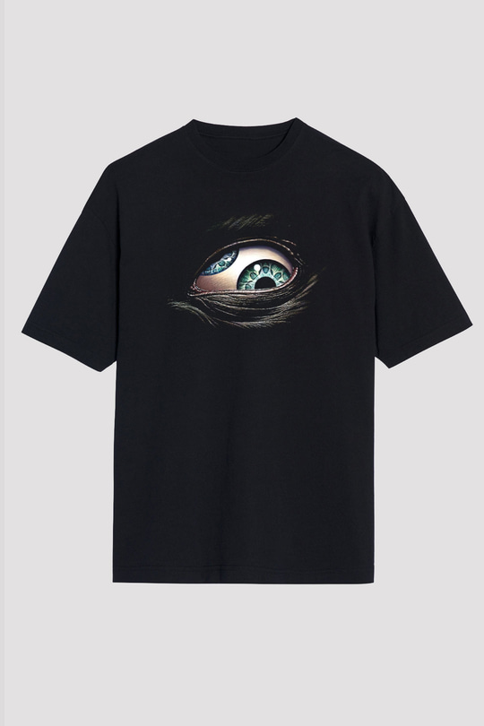 Puscifer Baskılı Unisex Siyah Oversize Tişört - Tshirt