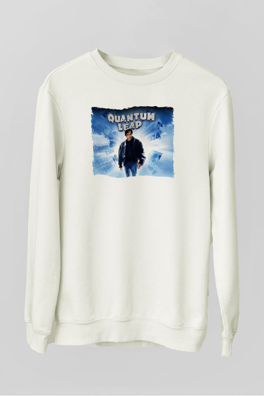Quantum Leap Beyaz Unisex  Sweatshirt