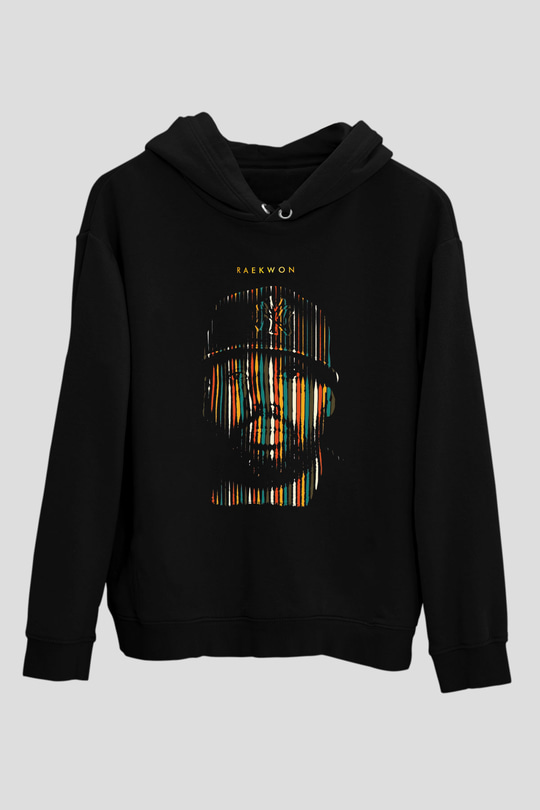 Raekwon Siyah Unisex Kapüşonlu Sweatshirt