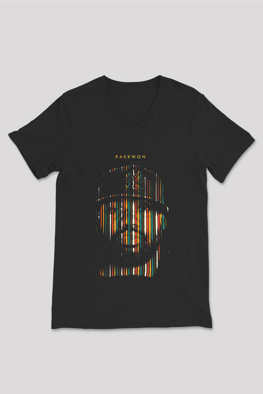 Raekwon Siyah Unisex V Yaka Tişört