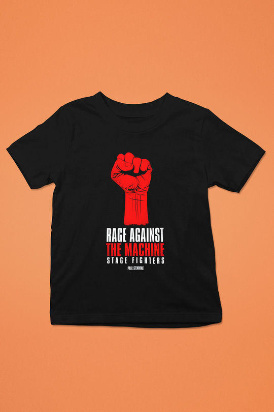 Rage Against the Machine Baskılı Siyah Unisex Çocuk Tişört