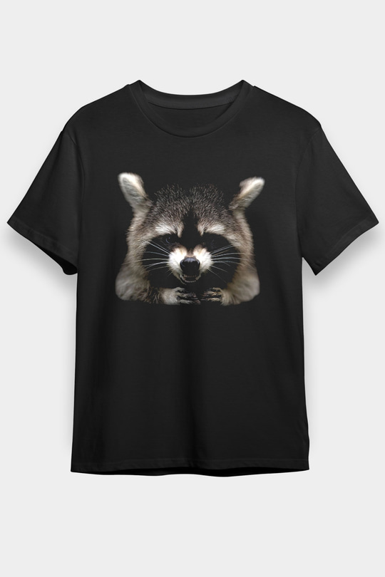 Rakun Siyah Unisex Tişört T-Shirt - TişörtFabrikası