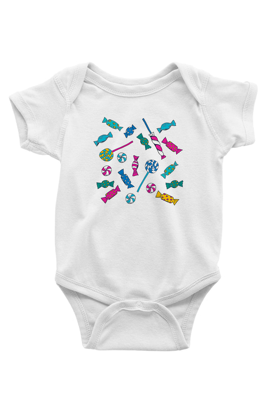 Ramazan Bayramı Baskılı Beyaz Unisex Bebek Body - Zıbın