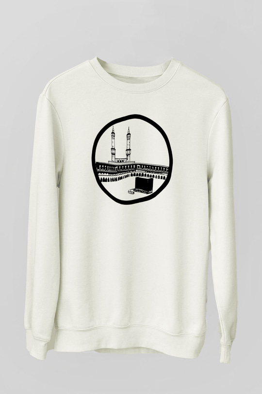 Ramazan Bayramı Baskılı Beyaz Unisex Sweatshirt