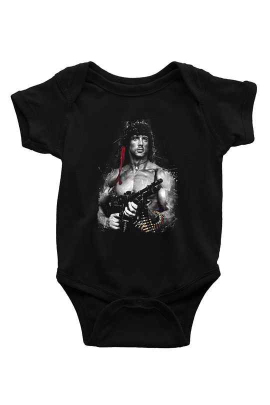 Rambo Siyah Bebek Body - Zıbın