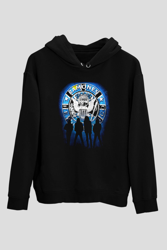 Ramones Siyah Unisex Hoodie