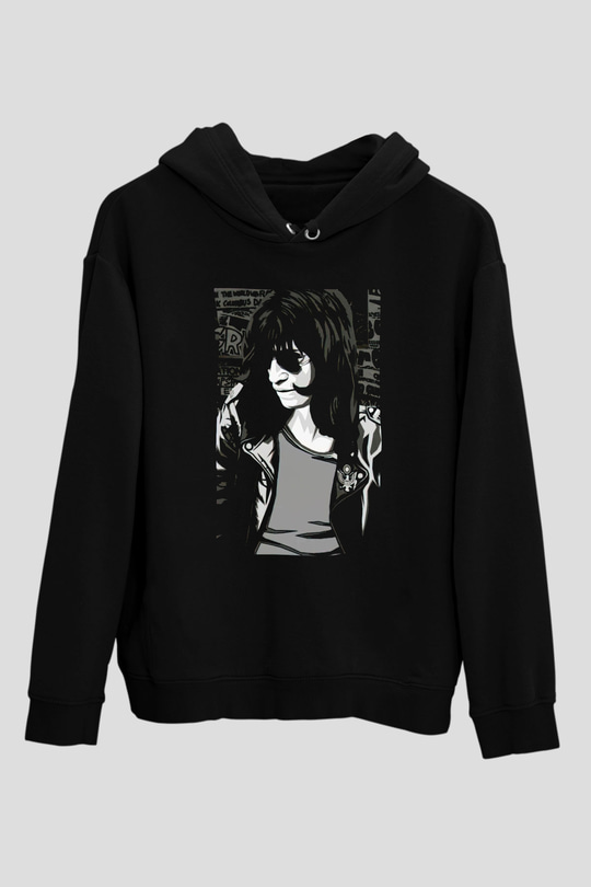 Ramones Siyah Unisex Kapüşonlu Sweatshirt