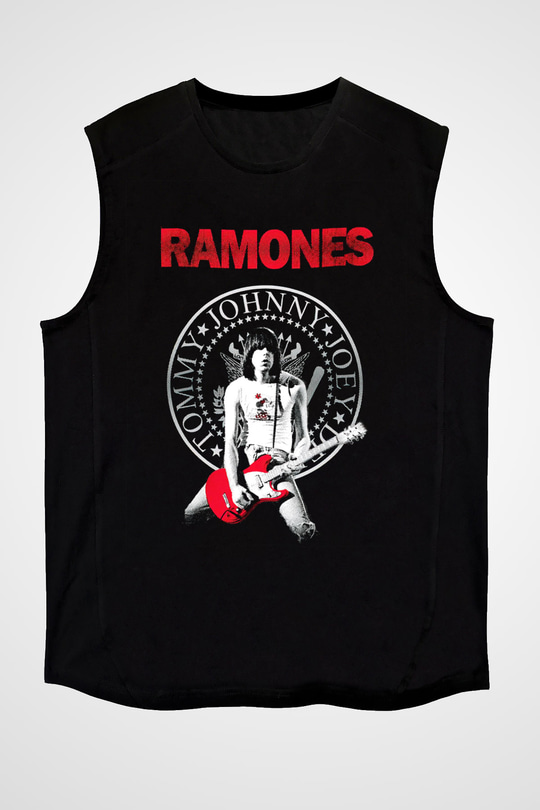 Ramones Siyah Unisex Kolsuz Tişört