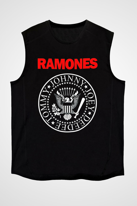 Ramones Siyah Unisex Kolsuz Tişört