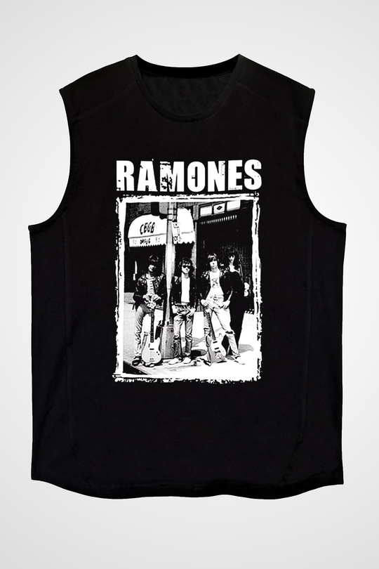 Ramones Siyah Unisex Kolsuz Tişört
