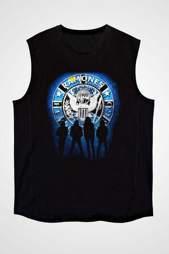 Ramones Siyah Unisex Kolsuz Tişört