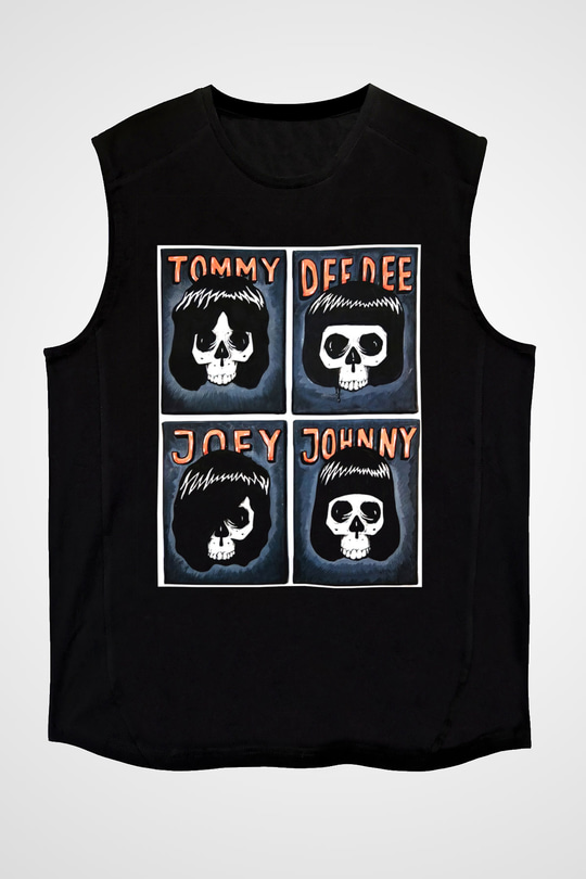 Ramones Siyah Unisex Kolsuz Tişört