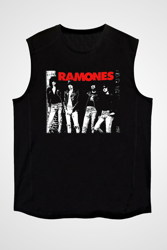 Ramones Siyah Unisex Kolsuz Tişört