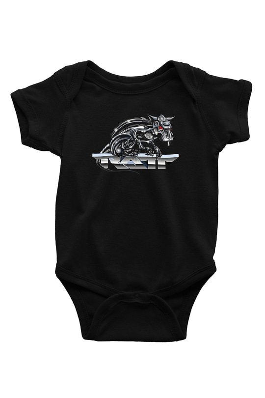 Ratt Baskılı Unisex Siyah Bebek Body - Zıbın