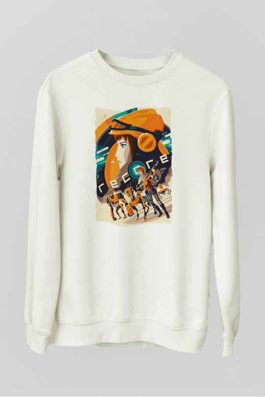 ReCore Beyaz Unisex Sweatshirt