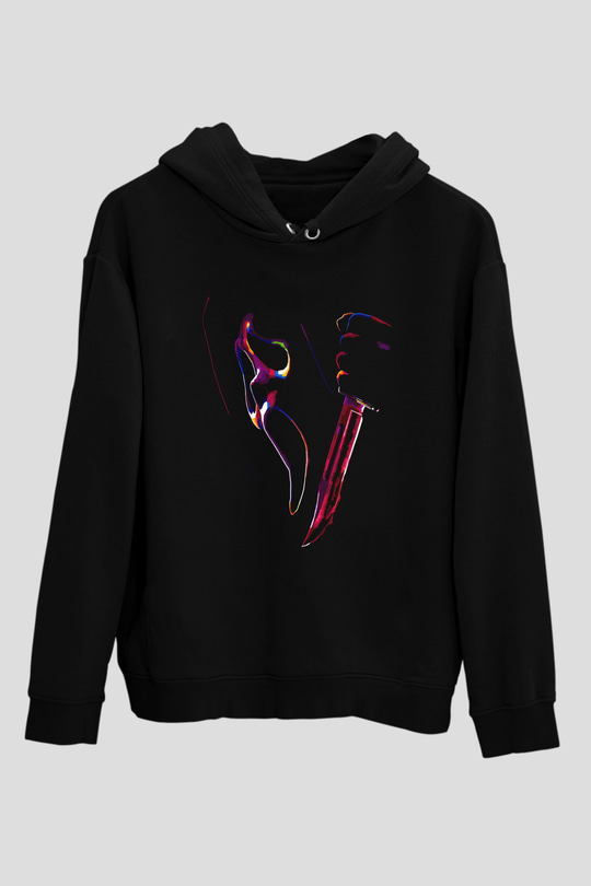 Renkli ÇığlıkSiyah  Unisex Hoodie