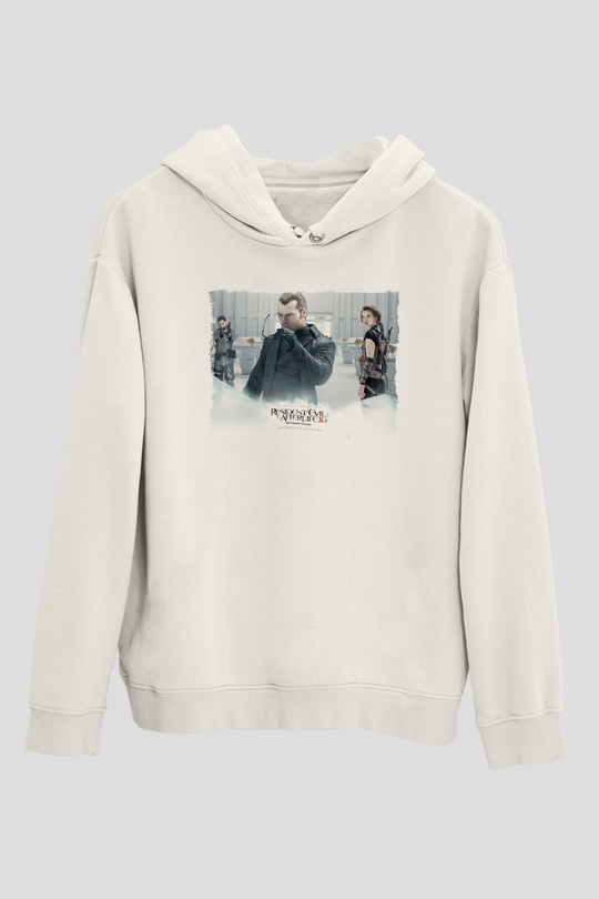 Resident Evil Beyaz Unisex Hoodie