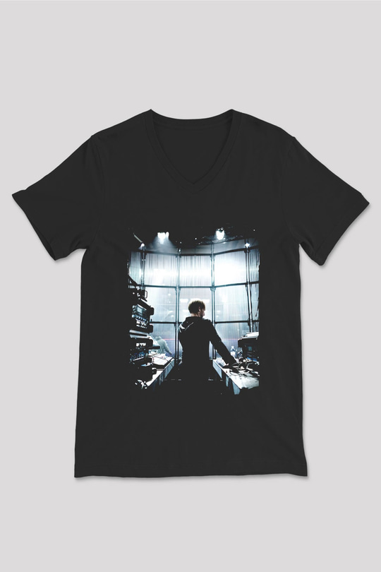 Richie Hawtin Siyah Unisex V Yaka Tişört