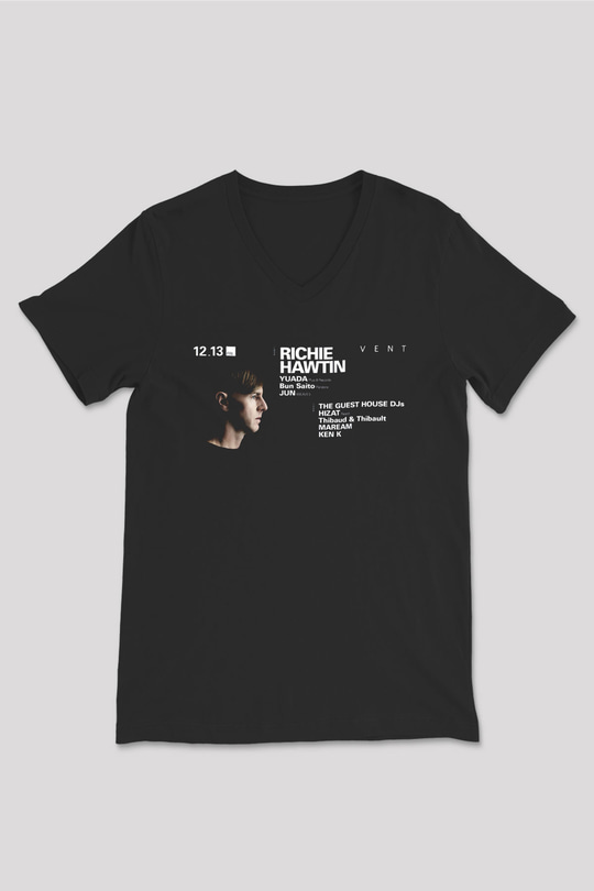 Richie Hawtin Siyah Unisex V Yaka Tişört