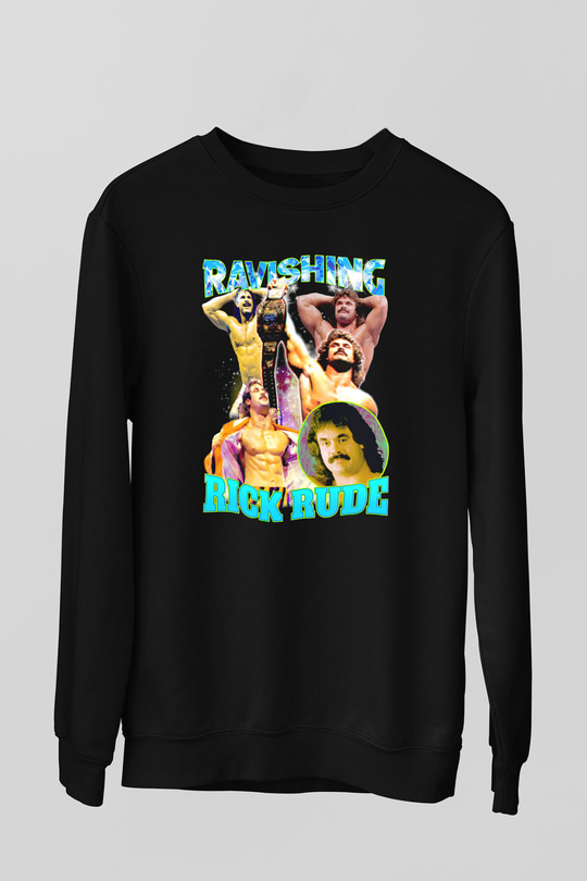 Rick Rude Siyah Unisex  Sweatshirt