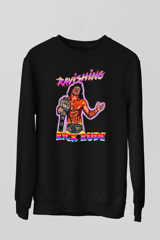 Rick Rude Siyah Unisex  Sweatshirt