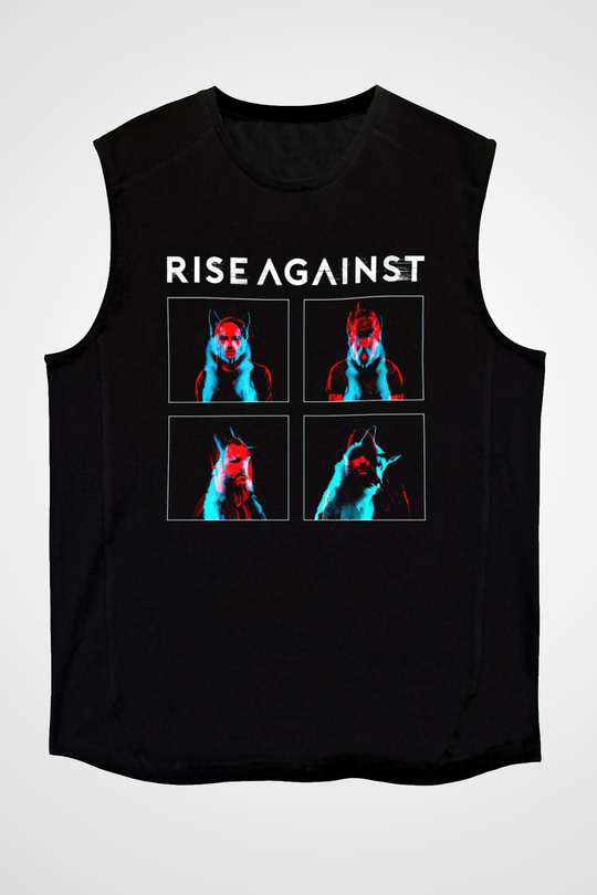 Rise Against Siyah Unisex Kolsuz Tişört