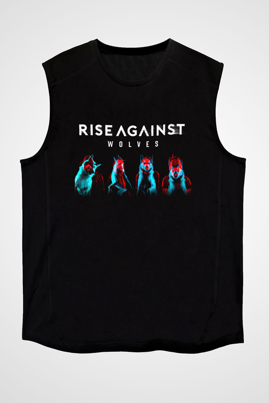 Rise Against Siyah Unisex Kolsuz Tişört