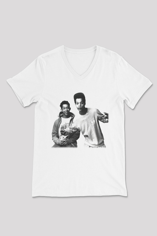 Rizzle Kicks Beyaz Unisex V Yaka Tişört T-Shirt