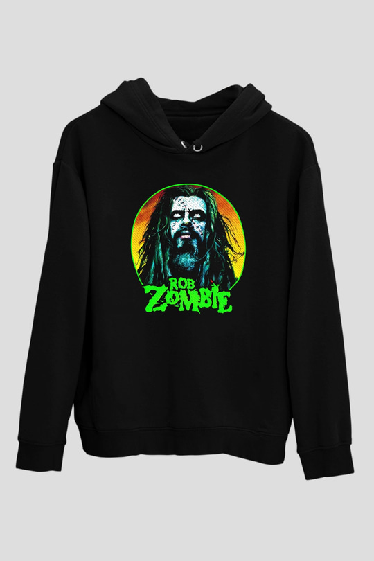 Rob Zombie Siyah Unisex Hoodie